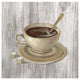 "Coffee Time VI on Wood" Digital Paper Print by Silvia Vassileva, 42"x42"