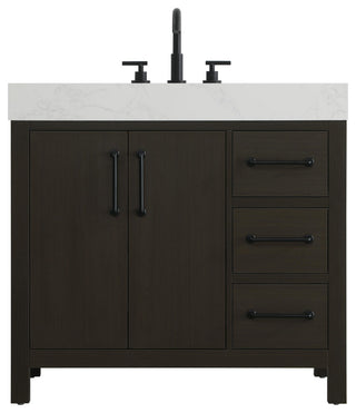Home Living 36" Single Bathroom Vanity, Mocha Brown