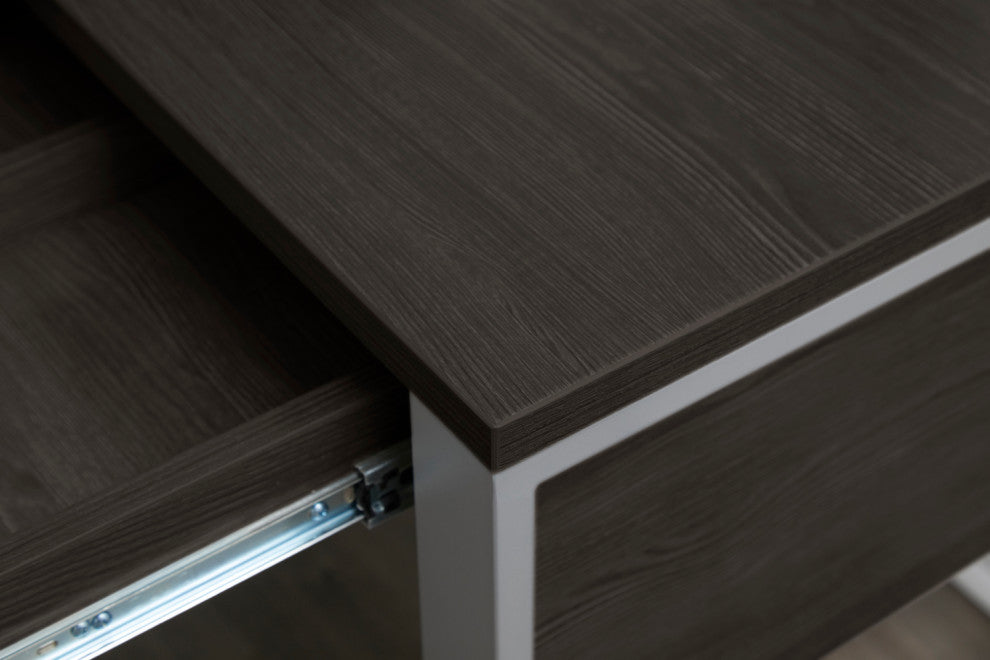 K150 Home Desk 47x24", Gray, Espresso