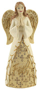 Figurine Faith Angel Polyresin Praying Hands Cross Church 20491