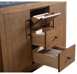 Vanity Art Bathroom Vanity With Sink, Tan, 48" Single, Black Limestone Top