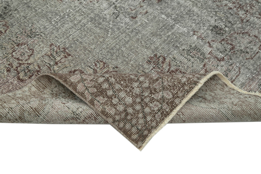 Rug N Carpet - Hand-knotted Turkish 5' 10" x 9' 2" Vintage Overdyed Area Rug