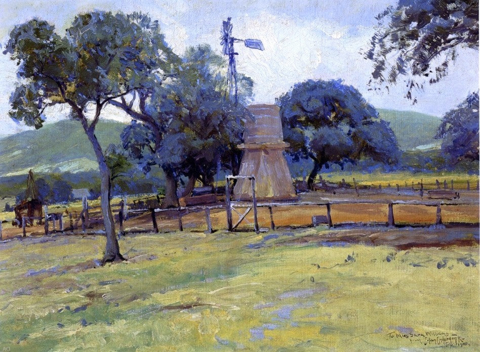 Julian Onderdonk Windmill on Williams' Ranch, 21"x28" Gallery Wrapped Canvas