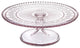 Claro Footed Cake Plate, Pink