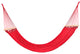 Classic Red Cotton Hammock, Wooden Bar