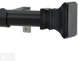 Versailles Non-Telescoping Curtain Rod, Distressed Wood, 120''