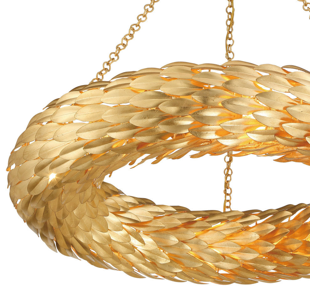 Broche 8-Light Ceiling Mount, Antique Gold