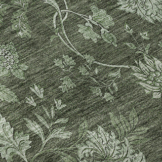 Premium Machine Washable Mayfield AMF680 Olive 2'3" x 7'6" Runner Rug