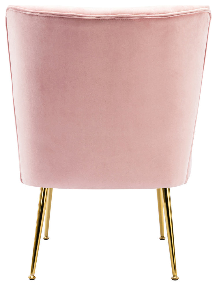 WestinTrends 22" Tufted Velvet Accent Chair for Dining, Living Room, Bedroom, Pink