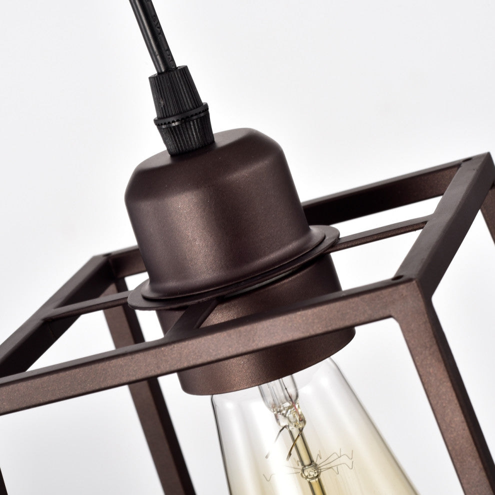 Ironclad Industrial 1 Light Oil Rubbed Bronze Mini Pendant Ceiling Fixture 6" W
