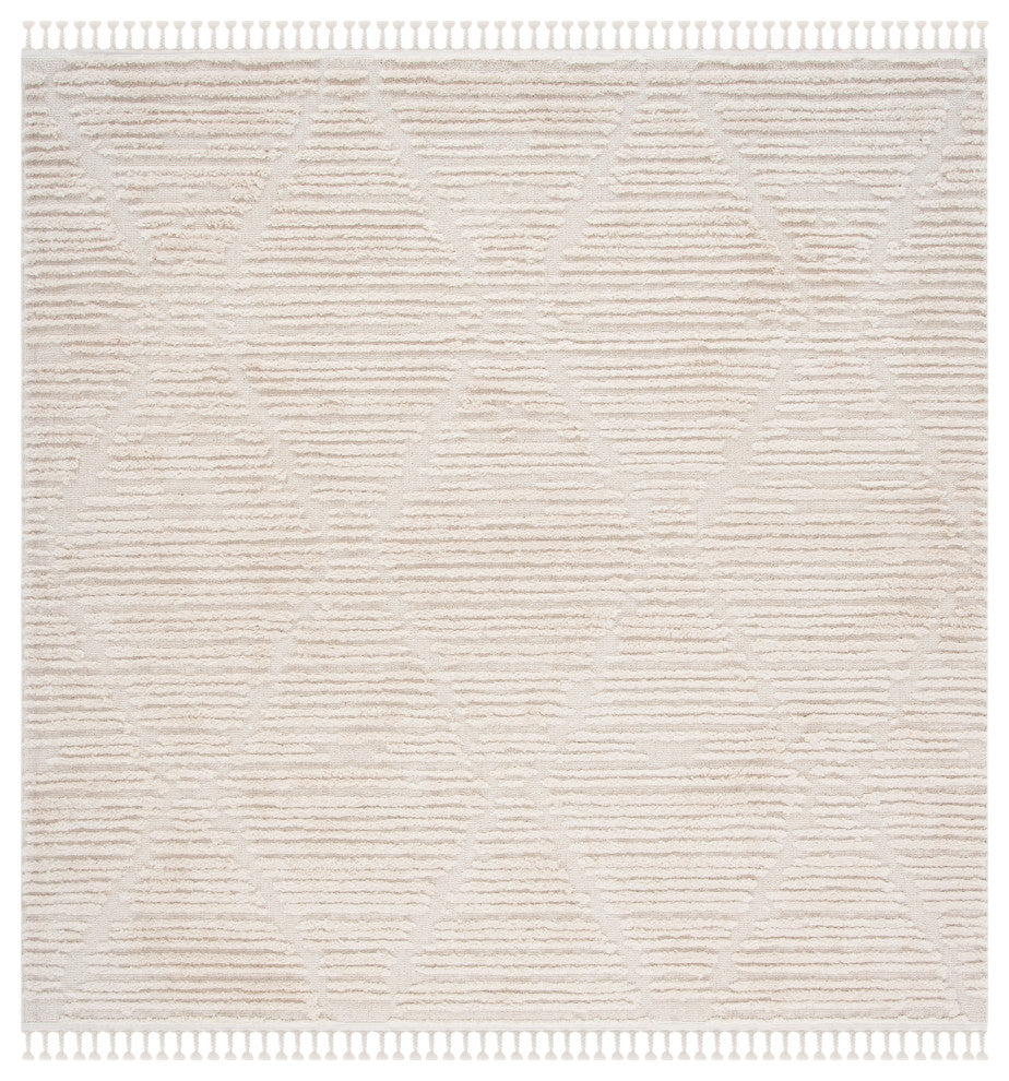 Safavieh Marrakesh Collection MRK517C Rug, Beige, 3' X 3' Square
