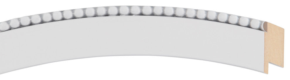 Vienne Framed Full Length Mirror, Crescent Cathedral, 23.4"x47.4", Linen White