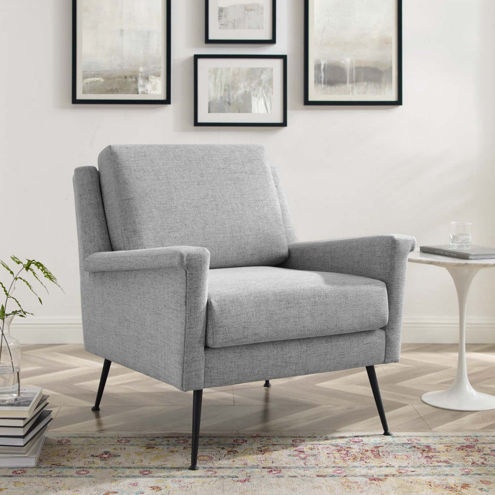 Chesapeake Fabric Armchair-Black Gray