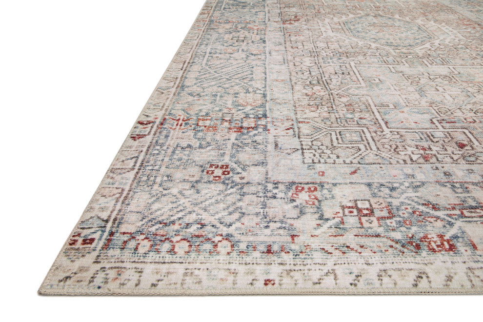 Chris Loves Julia x Loloi Jules Natural/Ocean 8'-6" x 11'-6" Area Rug
