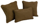 Double-Corded Solid Microsuede Throw Pillows With Inserts, Set of 3, Chocolate