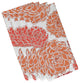 19x19", Olivia Floral Print Napkin, Coral, Set of 4