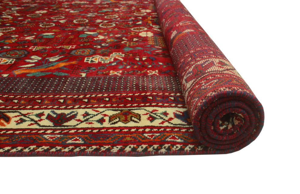 Fine Vintage Distressed M 53 Red Rug