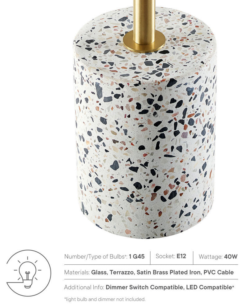 Logic Terrazzo Table Lamp, White