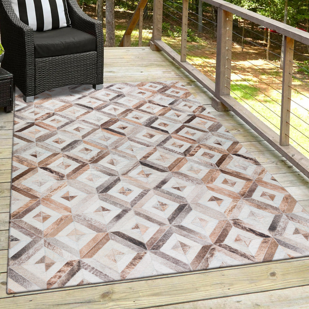 Indoor/Outdoor Stetson SS7 Flannel Machine Washable 8' x 10' Rug