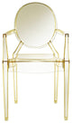 Modern Contemporary Kitchen Dining Armchair Yellow, Outdoor or Indoor