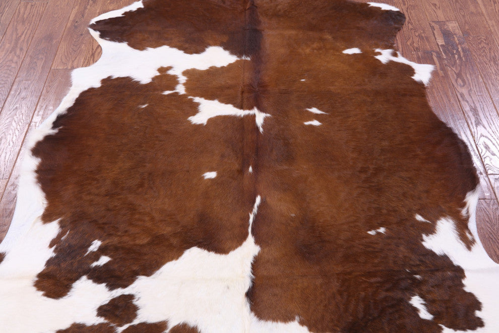 7' 0" X 6' 1" Organic Natural Hair-On Cowhide Area Rug C1631