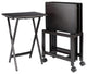 Winsome Allen 5-Piece Transitional Solid Wood Snack Table Set Coffee Finish