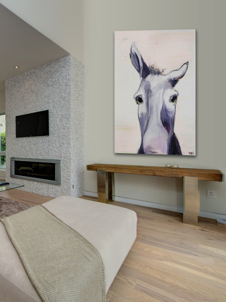 "Donkey" Painting Print on Canvas by Tori Campisi