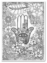 KCDoodleArt 'Hamsa Hand' Canvas Art, 35"x47"