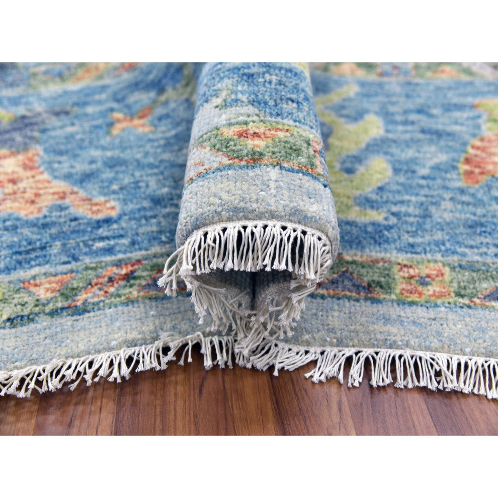 Oushak Soft Oversize Wool Hand Knotted Natural DyesOriental Rug 12'x15'3"