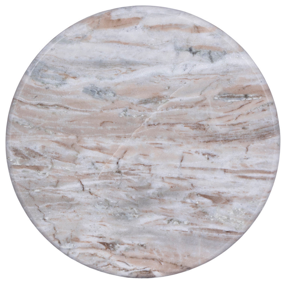 Formentera Marble Coffee Table, Brown, End Table