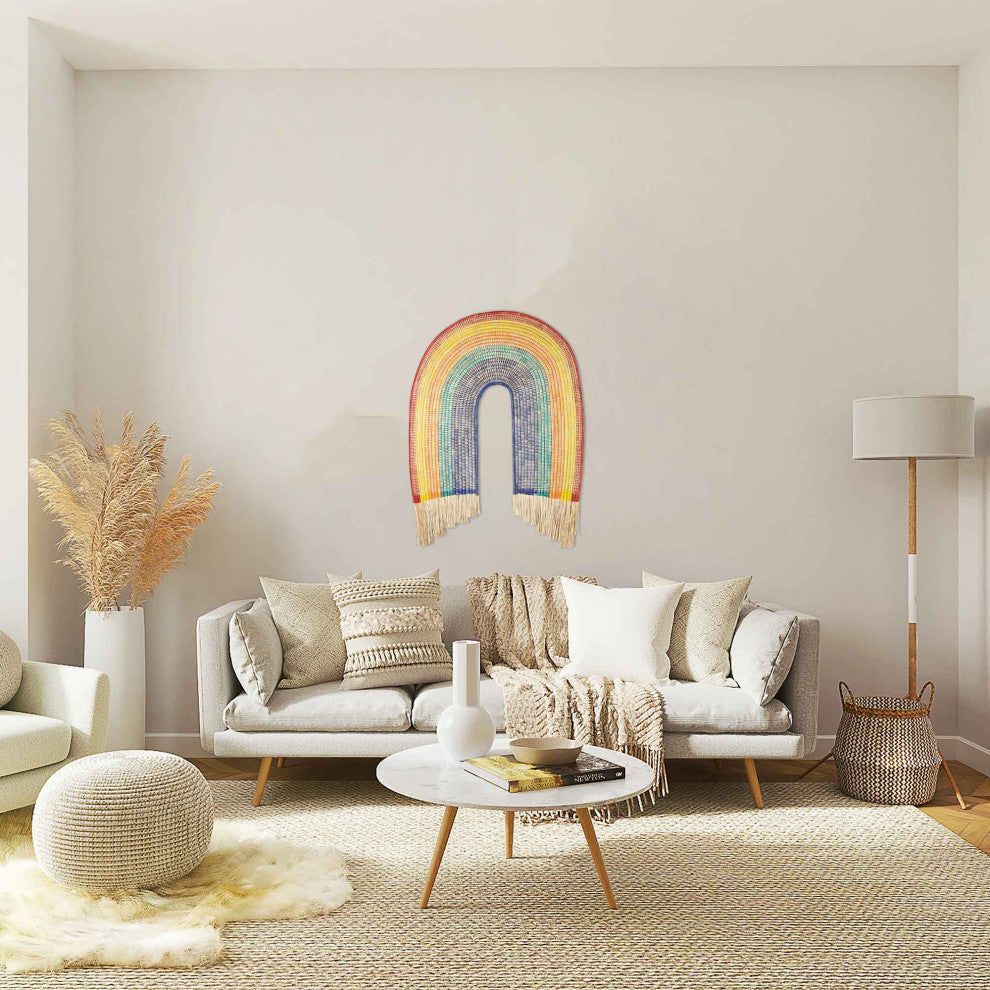 Rainbow Palm Wall Sculpture, Artisan Crafted, Malawi