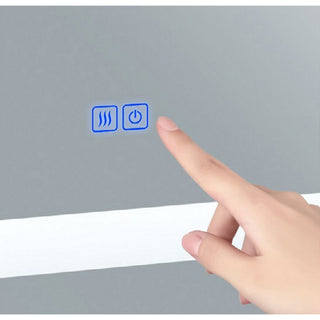 Abigail Rectangle Matte White LED 30 in. Mirror From our Abigail Collection