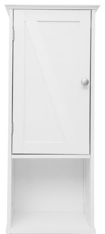 Dune Freestanding Bathroom Linen Tower Storage Cabinet, White