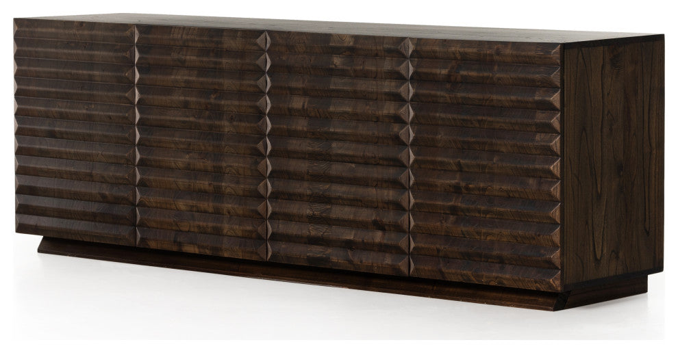 Tussac Media Console, Matte Brown Neem