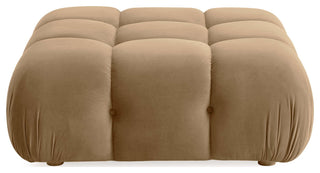 Calliope Cafe Au Lait Performance Velvet Modular Ottoman
