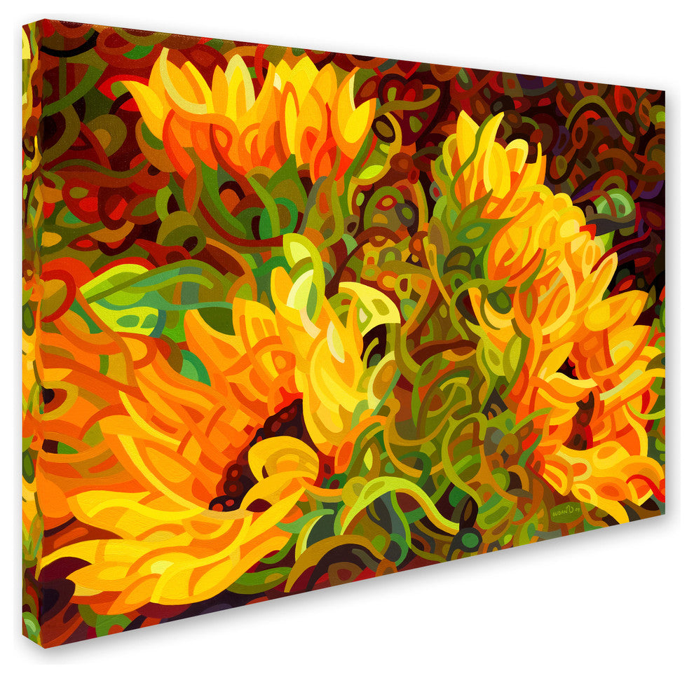 'Four Sunflowers' Canvas Art by Mandy Budan