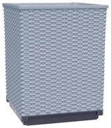 vidaXL Planters Flower Boxes with Rattan Look Plant Boxes 2 Pcs Light Gray
