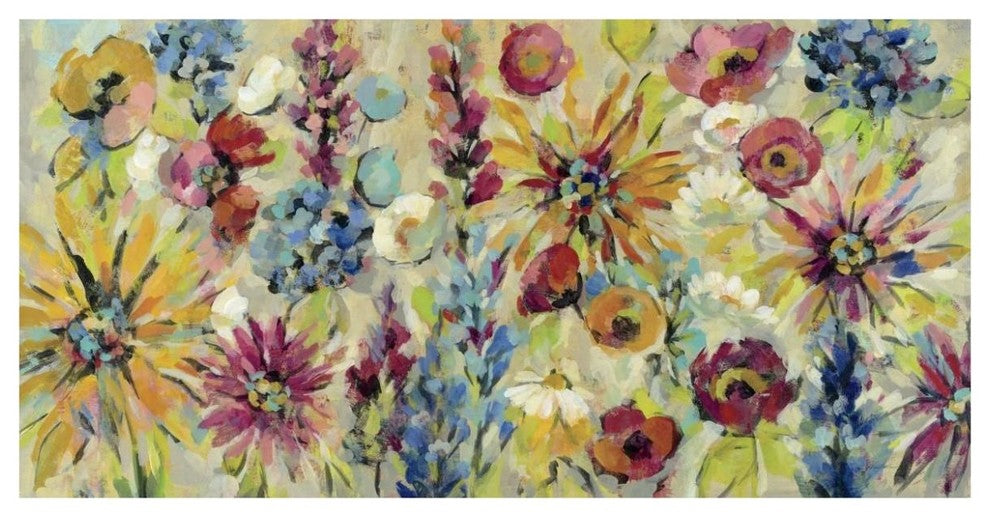 "May Garden" Digital Paper Print by Silvia Vassileva, 74"x38"