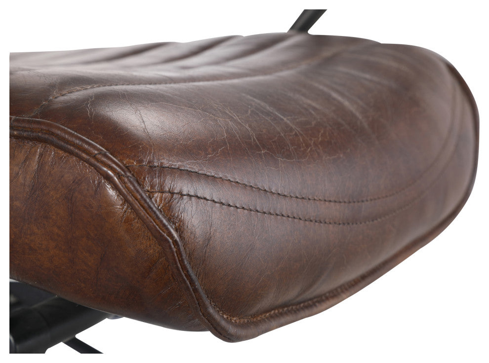 Executive Office Chair Cappuccino Brown Leather