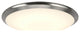63003L-1 LED Large Flush Mount Ceiling Light Fixture, Satin Nickel 15" Diameter