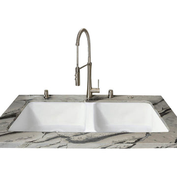 Double Bowl - Easy installation No Hole Undermount