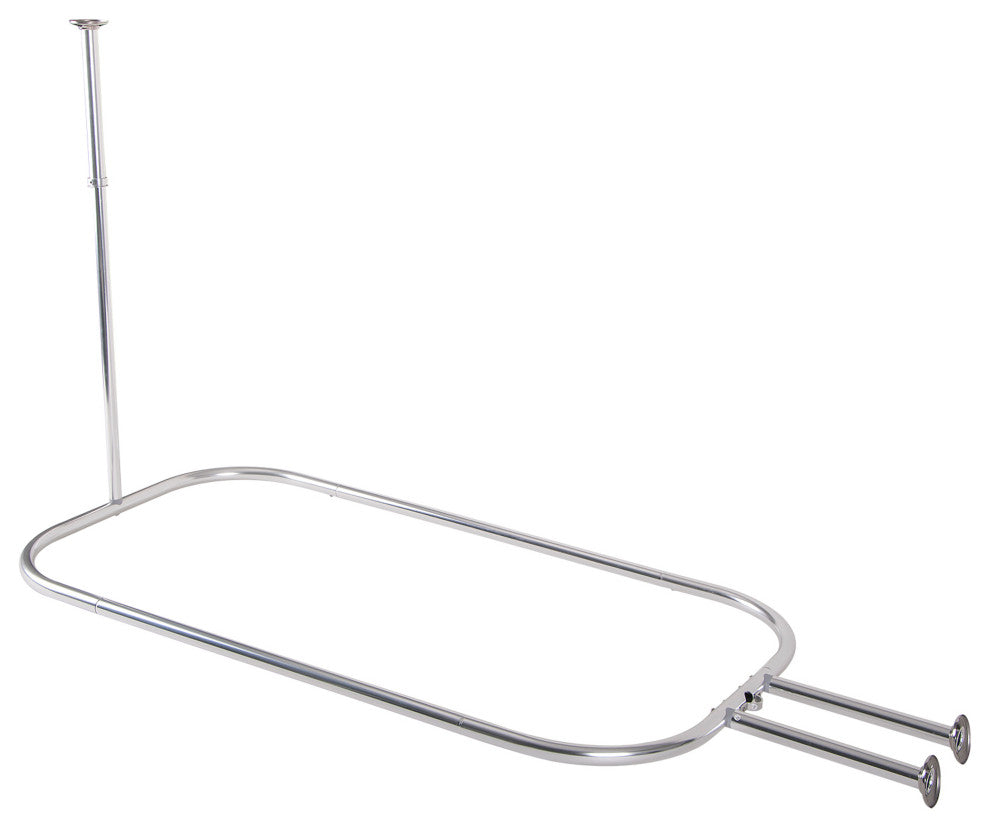 Utopia Alley Aluminum Hoop Oval Shower Rod, 54" Extra Large Size by 26", Polished Chrome