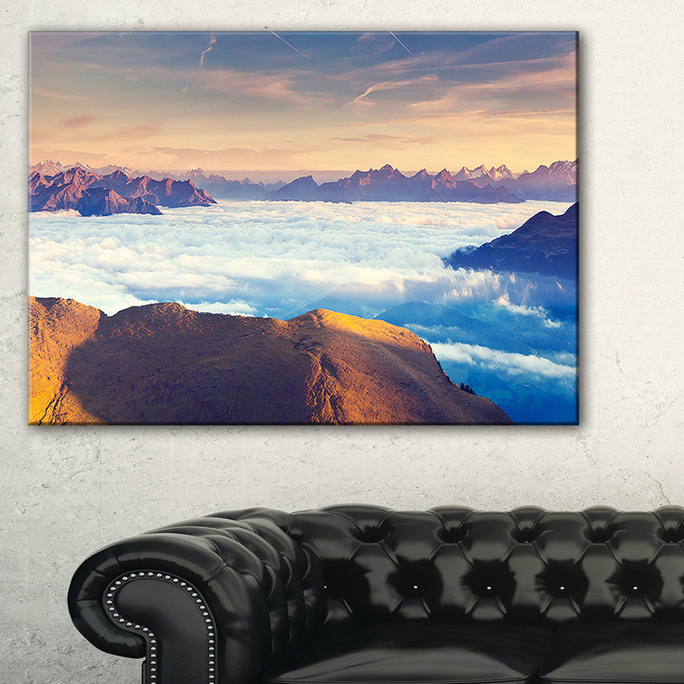 "Val Gardena Valley Panorama" Seashore Canvas Art, 32"x16"