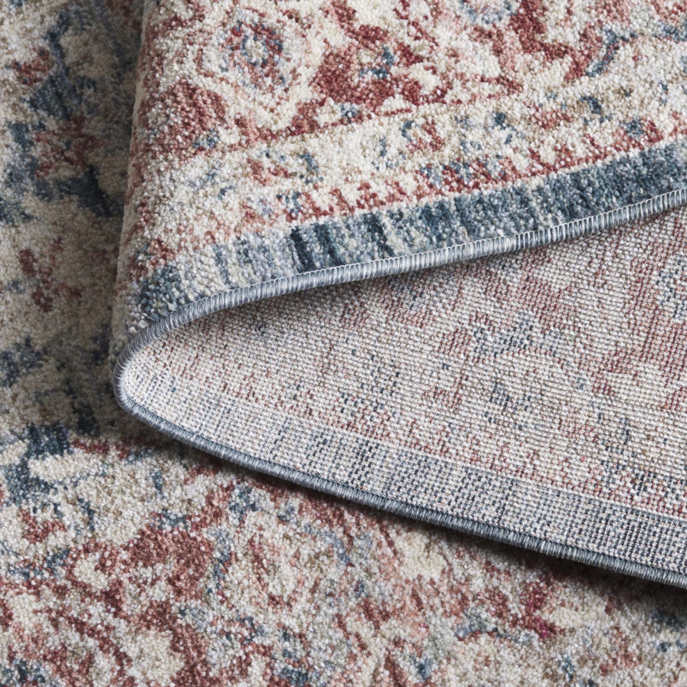 Safavieh Antique Patina ANP640 Rug, Blue/Rust, 8'x9'6"