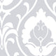 Shades, Damask Geometric Graphic White, Light Blue Wallpaper Roll