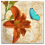 Tina Lavoie 'Satsuma Day Lily II' Canvas Art, 35" x 35"