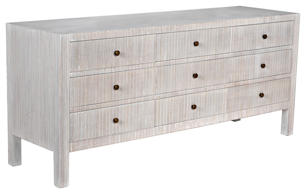 Conrad 9 Drawer Dresser, White Wash