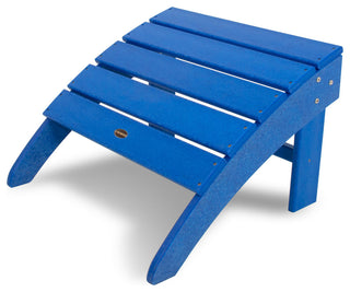 Polywood South Beach Adirondack Ottoman, Pacific Blue