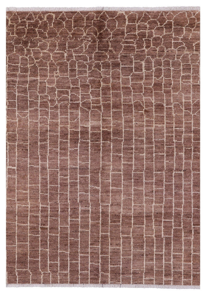 Moroccan Hand-Knotted Wool Rug 4' 10" X 6' 9" Q8837