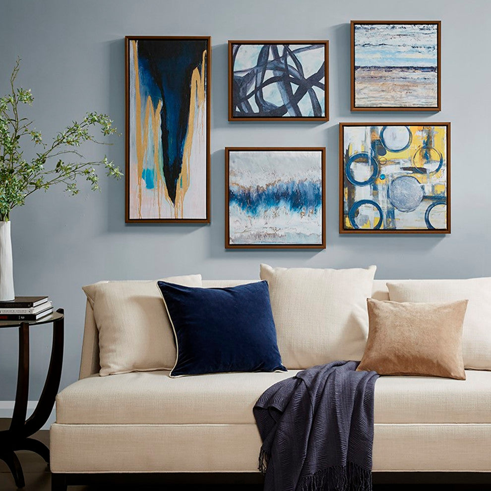 Madison Park Blue Bliss Gallery Art, 5-Piece Set